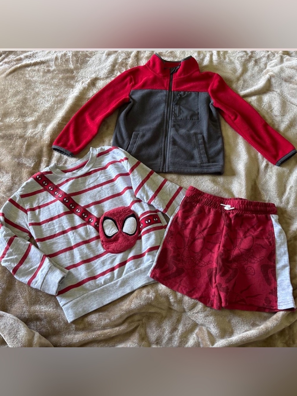 Marvel Spider-Man Red & Gray Kids Costume Outfit